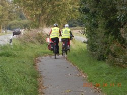 Radfahrende an der L 5